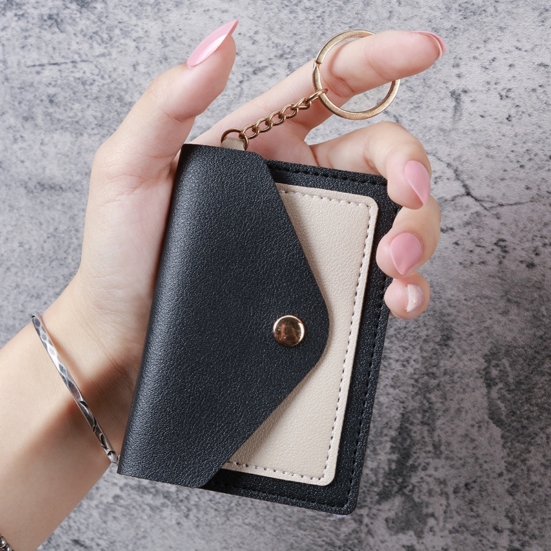 Creative Fashion Small Card Bag Women's Candy Color Keychain Jewelry Student Bus Card Holder_voghion.com