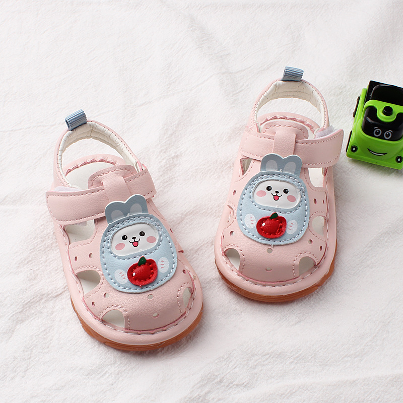 Summer New Whistle Boys sandals 0-1-2 years old beef tendon sole children's call shoes women's baby shoes wholesale 2791