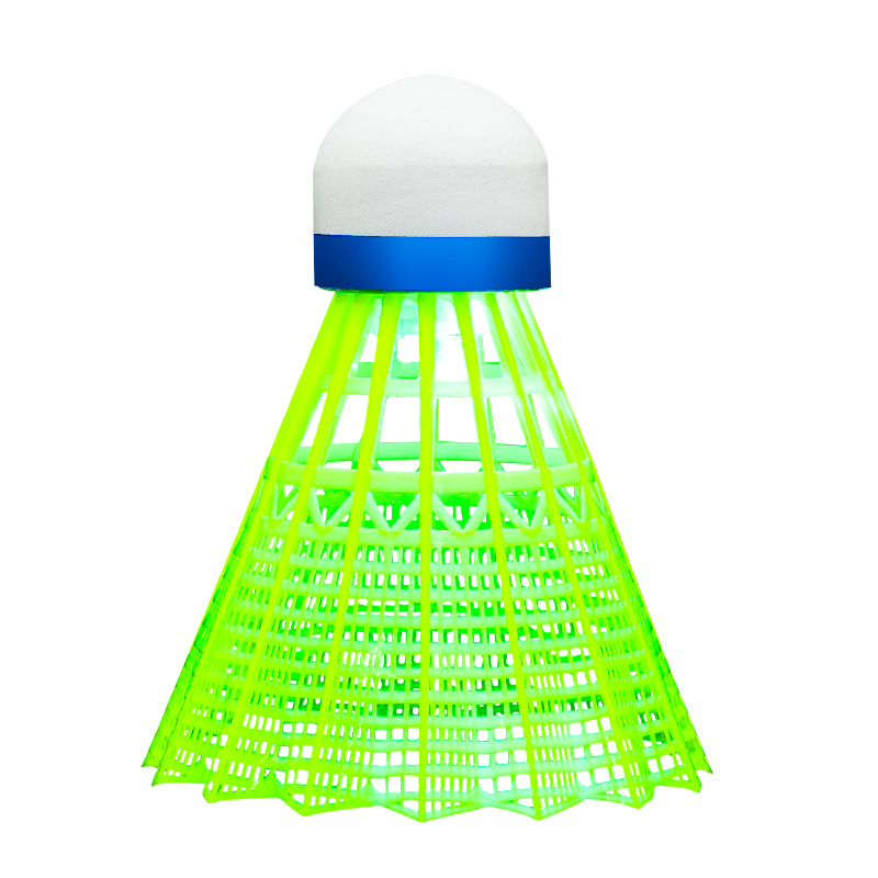 Luminous Badminton Plastic Windproof Hitting Room Outdoor Training Nylon Night Fluorescent Lamp with Luminous Badminton