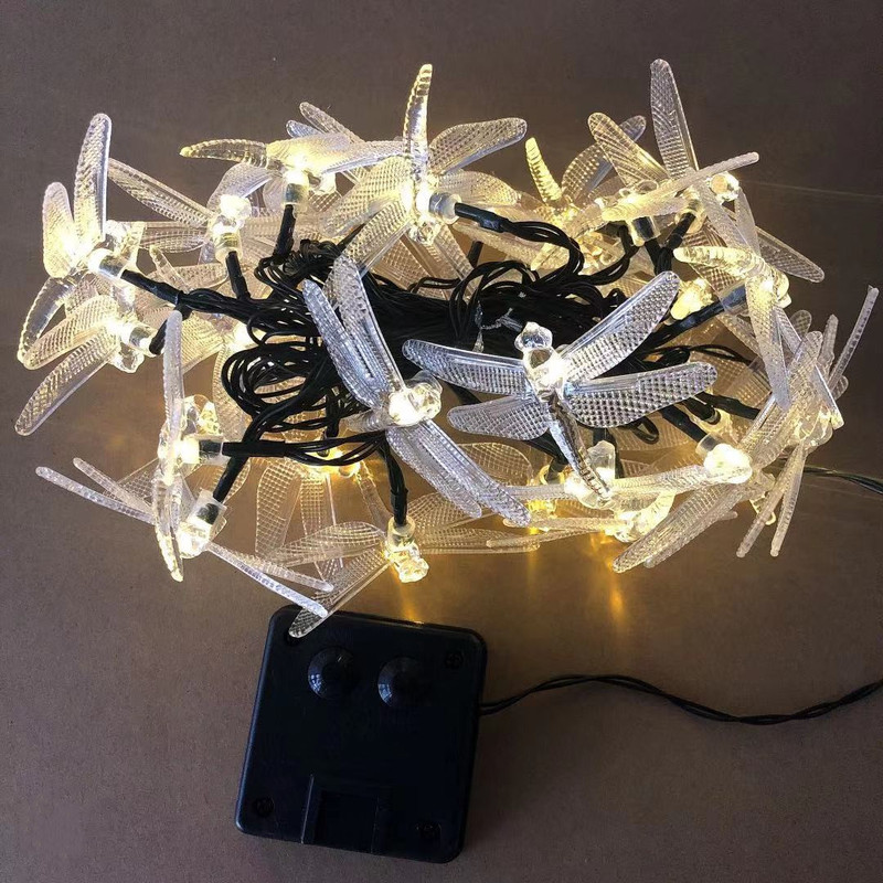 太陽光発電トンボ Led ストリングライト屋外庭の芝生の装飾カラフルなフェスティバルクリスマスライト|undefined