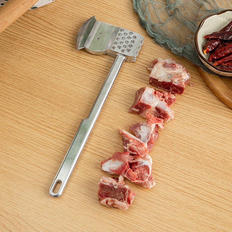 Multi-functional aluminum alloy axe type meat floss meat hammer kitchen cutting meat tender meat hammer household tools tapping meat hammer direct supply