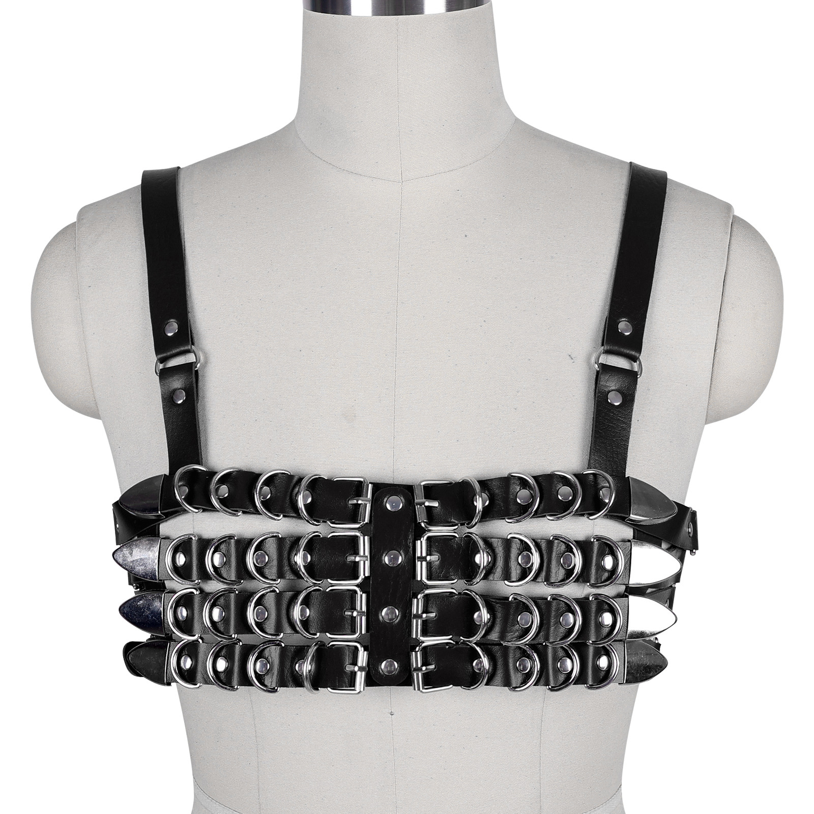 European and American Cross-border Punk Bound Sexy Strap PU Waist Seal Personalized Trendy Body Strap Shoulder Strap Belt Belt Belt