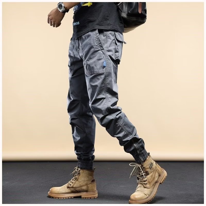 Cross-border one-piece delivery American khaki overalls men's 2022 Spring and Autumn new trendy men's casual pants wide
