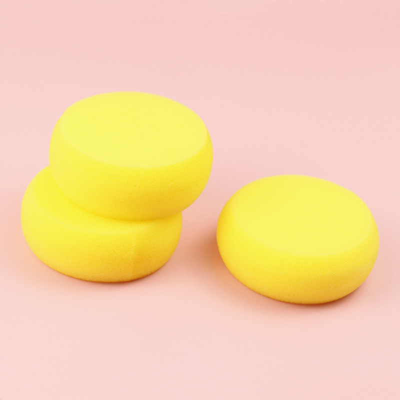 Waxing sponge high density cleaning sponge block car beauty supplies round car cleaning sponge manufacturers wholesale
