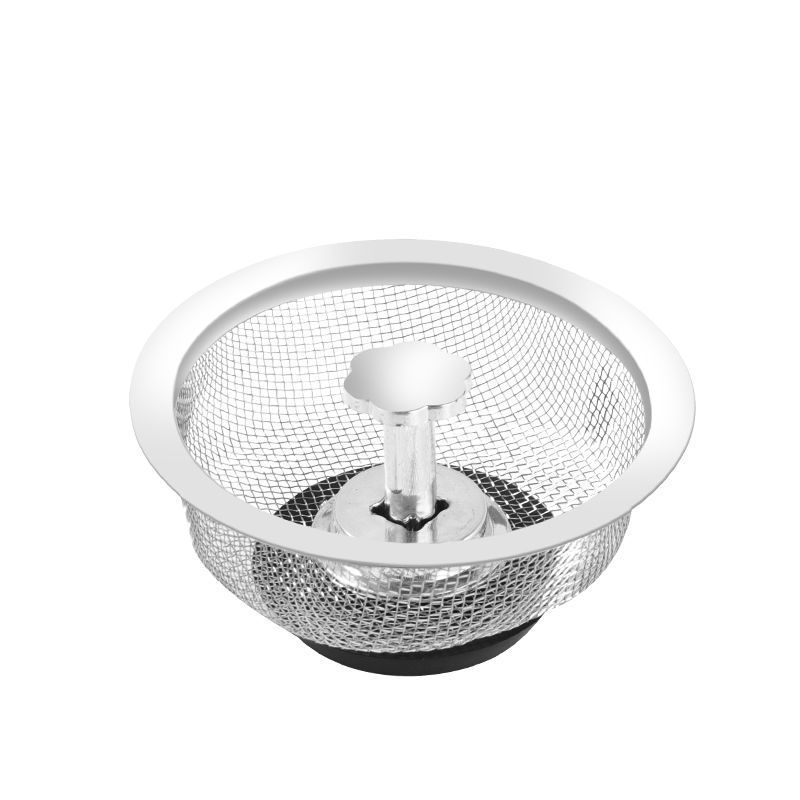 Wholesale kitchen sink fine mesh drain with rubber plug net red slag screen sewer anti-blocking stainless steel filter screen