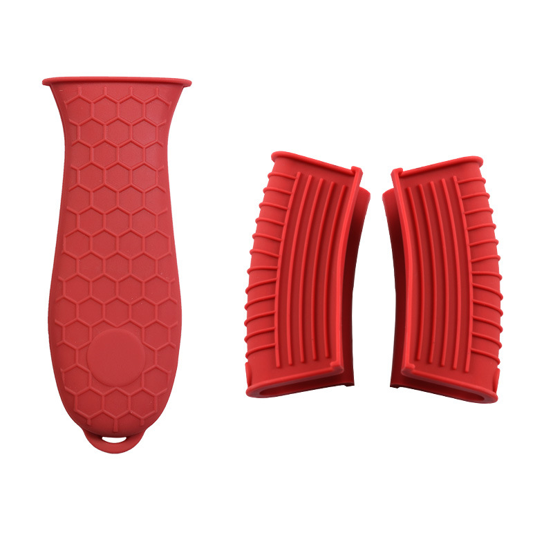 Spot Silicone Pot Handle Cover Heat Insulation Set Pot Handle Cover Thickened Heat Insulation Pot Handle Pot Ear Clip Pot Ear Cover