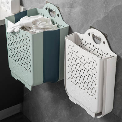 Large Folding Dirty Clothes Basket Modern Simple Wall-Mounted Dirty Clothes Storage Basket Household Bathroom Wall-Mounted Dirty Clothes Basket