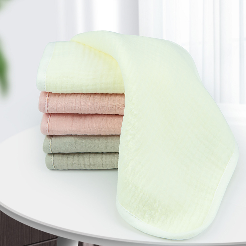 Wrinkled cloth cotton gauze square towel baby face towel 4 25*25 kindergarten mouth towel baby saliva towel