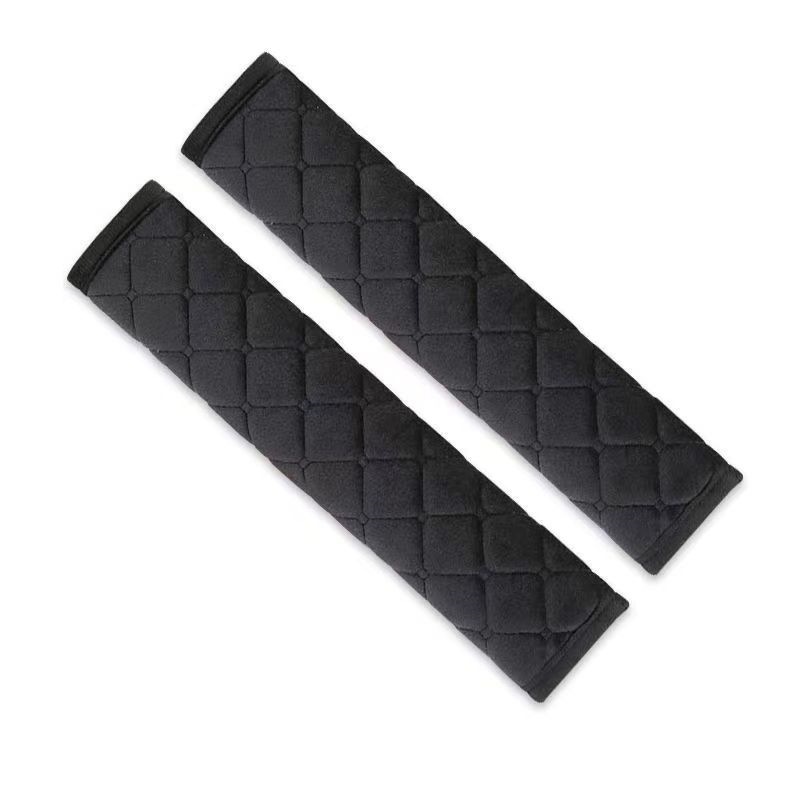 Factory wholesale car supplies interior lengthened soft crystal short velvet car seat belt shoulder protective cover pair