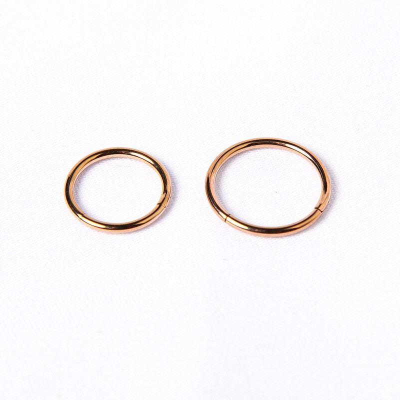 316L stainless steel nose ring Europe and the United States cross-border titanium steel seamless ring coil nose nail earrings piercing jewelry wholesale