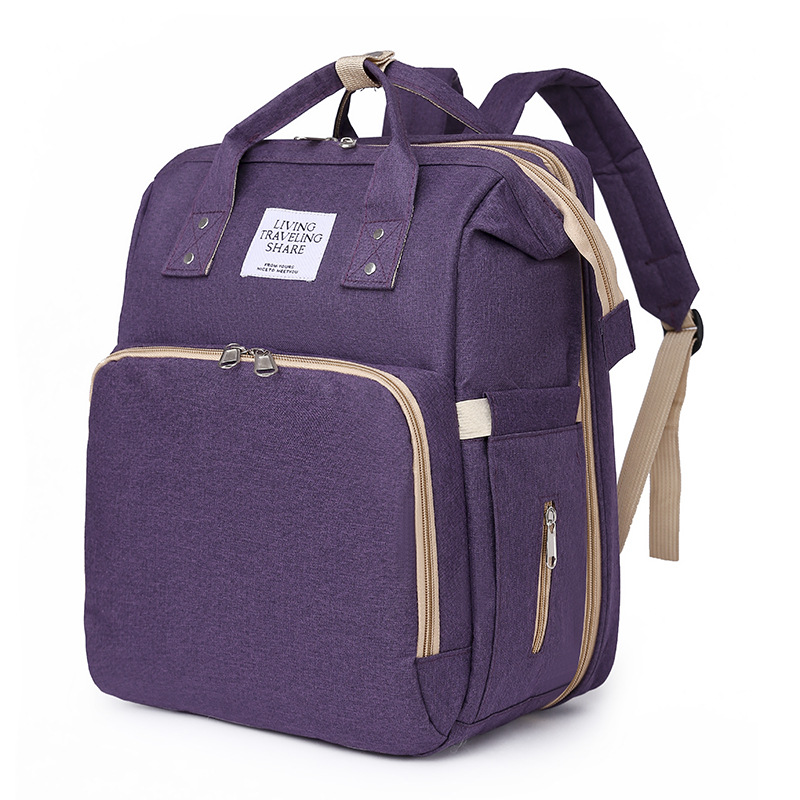 Large Capacity Maternal and Infant Bag Just-to-Date Mummy Bag Multifunctional Maternal and Infant Bed Backpack Portable Baby Folding Bed Bag