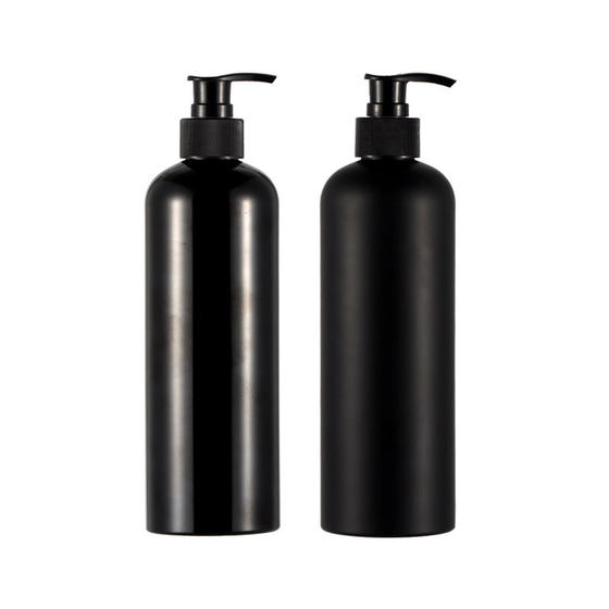 Spot supply of 500ml transparent shampoo bottle round shoulder shower gel plastic bottle beauty makeup daily pressure bottle
