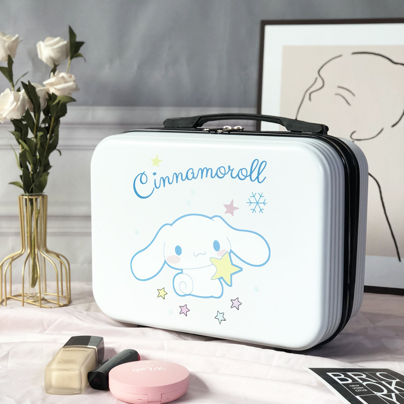Fashion Portable Cosmetic Case New Large Capacity Cute Cartoon Portable Storage Case Sleeve Trolley Small Suitcase