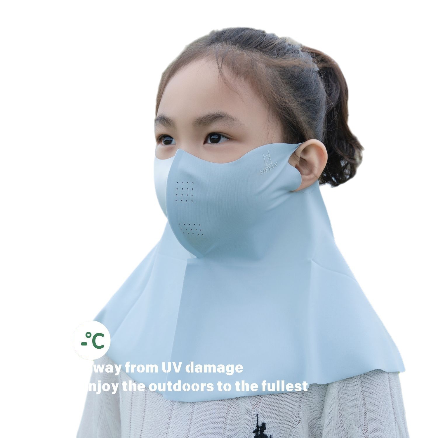 2024 Summer ChilDren's New Neck Protector 3D Breathable Sunscreen Mask Anti-uv Sun ShaDe Neck Protector ShoulDer Mask