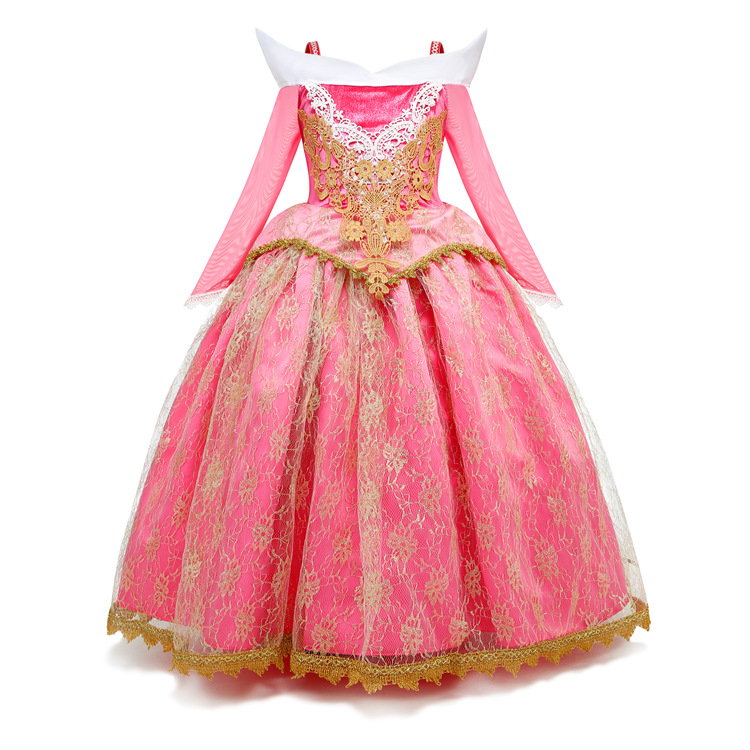 2023 Amazon girl princess eluo dress sleeping beauty European and American dress eluo dress Halloween children's dress