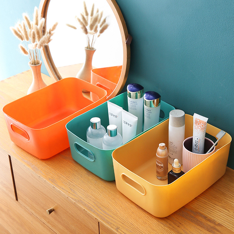 Book desktop cosmetics storage box miscellaneous organizing box storage basket plastic snack household kitchen storage box