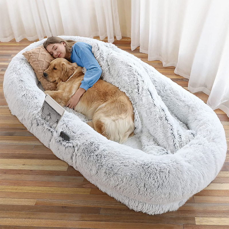 Amazon hot-selling dog kennel winter warm removable washable large sponge mat for people sleeping mat pet supplies