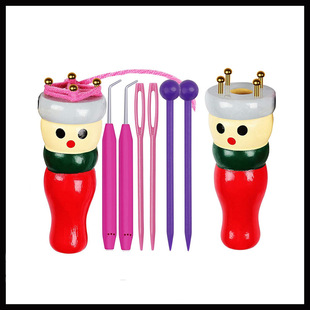 Knitting wool crochet rope knitting machine wooden rope knitting machine handmade DIY homemade rope braiding machine weaving gadget