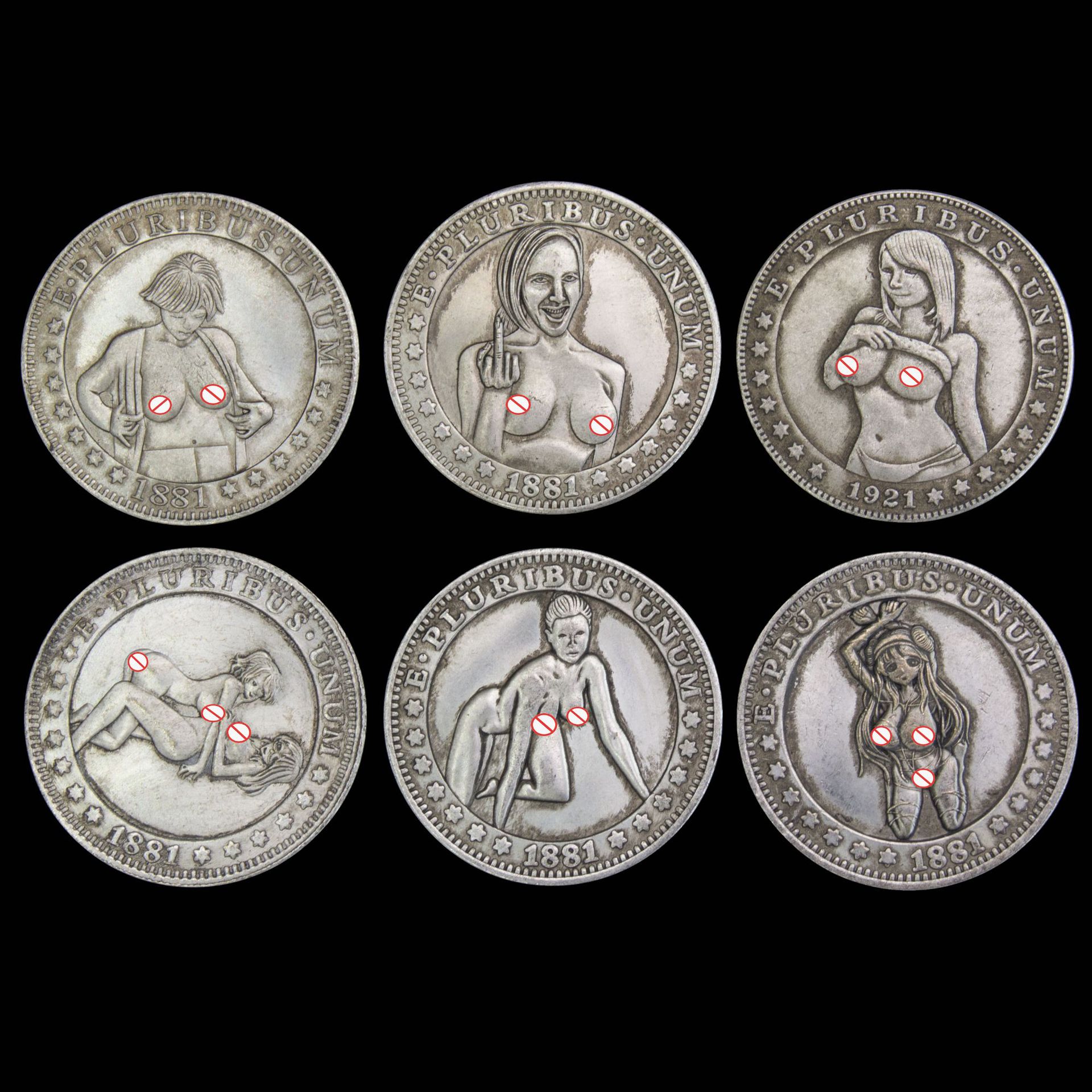 53 kinds of full set of sexy tramp sexy coins can blow skull commemorative coins 