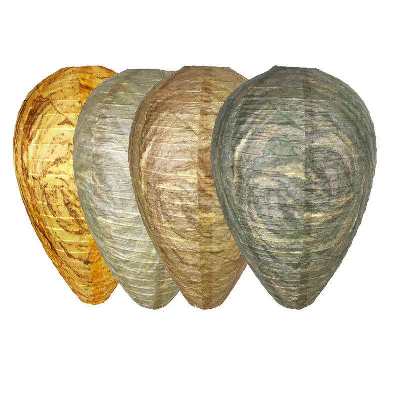 Outdoor Wasp Extinction Route Egg-Shaped Hanging Paper Lantern Trap Bee Trap Swirl Silk Cloth Lantern Waterproof
