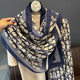 2022 New Letter Fashion Western Style Silk Scarf Women's Multifunctional Scarf Sunscreen Shawl Outer Wear Autumn and Winter Cotton Linen Scarf