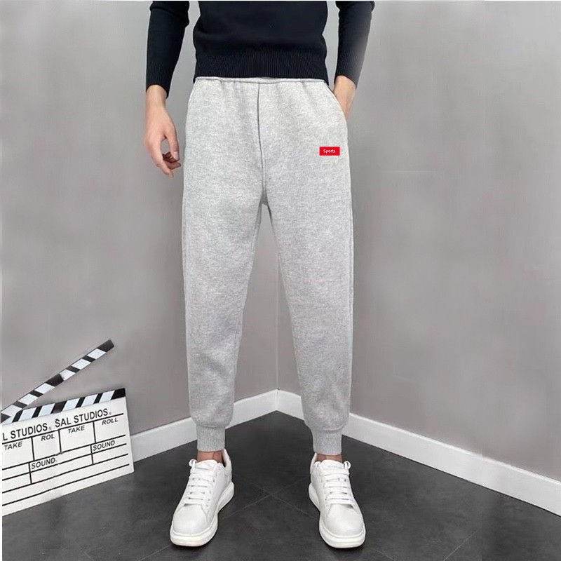 Men's Casual Pants Teenagers Straight Loose Sports Pants Thin Drawstring Ankle Pants Spring Autumn Summer Simple Men's Pants