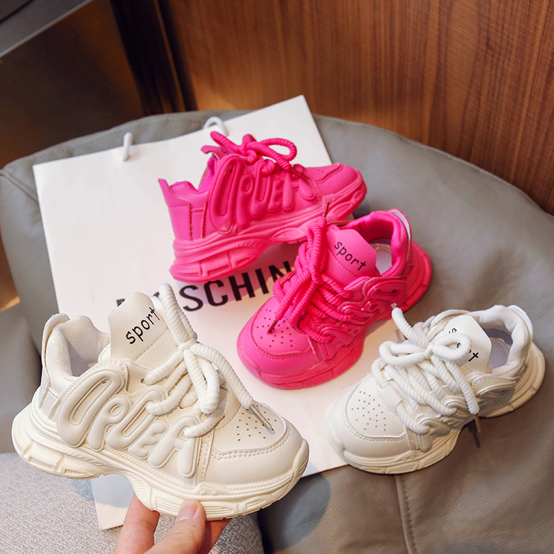 Children's old shoes Joker casual casual 2023 Autumn New Korean version of stitching boys fashion girls children's shoes