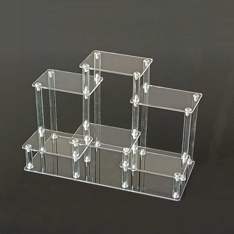 Transparent Acrylic Hand Rack Multi-Layer Square Cosmetic Perfume Doll Antique Display Jewelry Decoration Display Rack