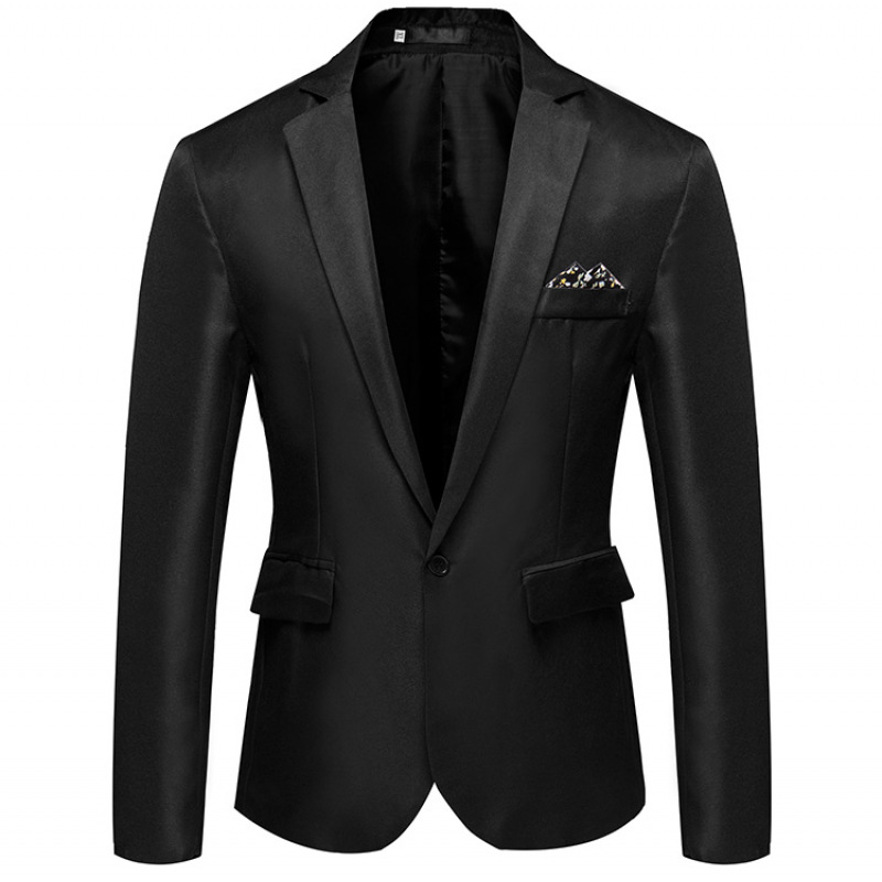 European code 2023 foreign trade new Amazon single-breasted iron-free slit men's fashion casual small suit men