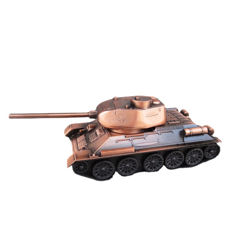 Wholesale zinc alloy tank simulation military model Metal Crafts Home ornaments retro T34