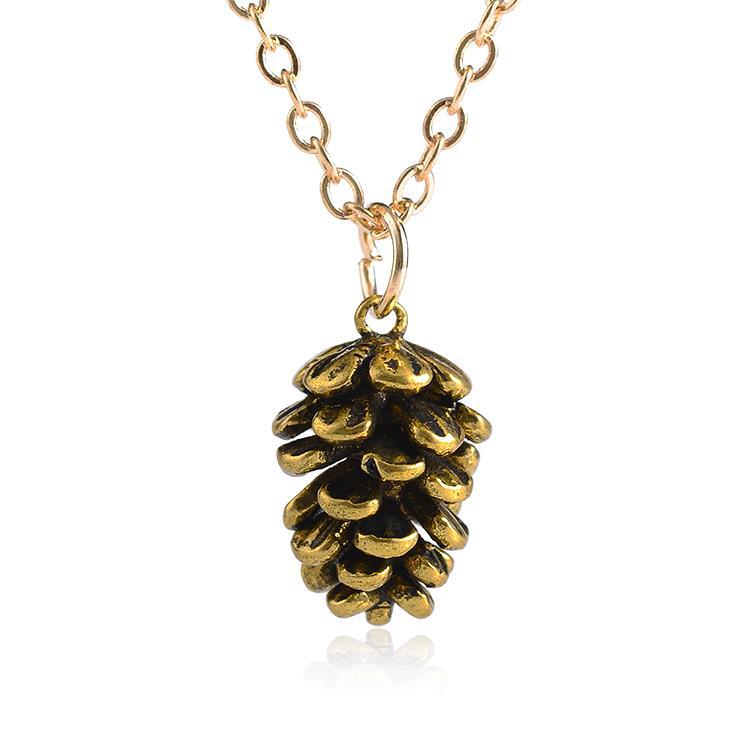 European and American Foreign Trade Cross-border Simple Necklace Personality Necklace Pine Neck Plant Specimen Necklace Amazon Popular Necklace