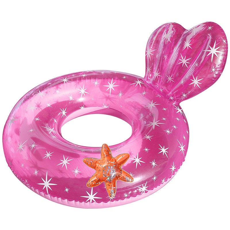 Spot inflatable starfish swimming ring thickened adult pvc swimming ring transparent underarm ring lifebuoy star ring