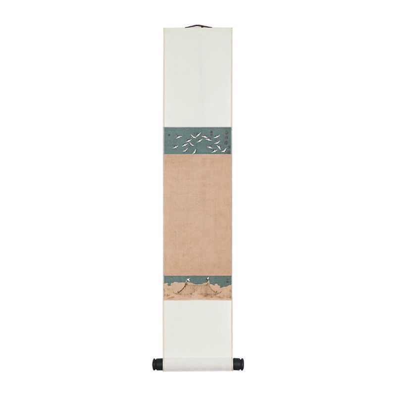 Jin Bang Zen Small Hanging Shaft Blank Handwritten Gold-plated Rice Paper Gold-plated Batik Calligraphy Chinese Painting Blank Small Scroll