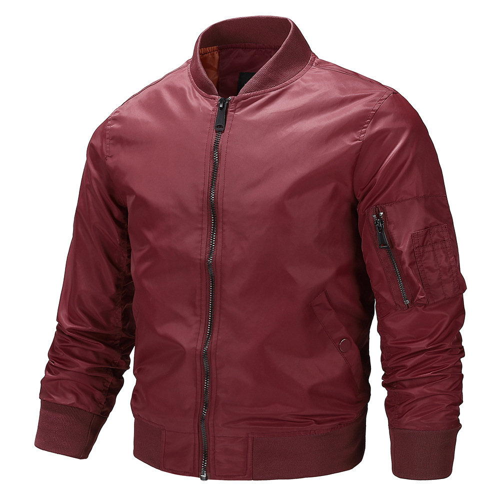 New Cross-border Baseball Suit Jacket Men's Spring and Autumn Thin Jacket Stand Collar Top Stand Collar Large Size Bomber Jacket
