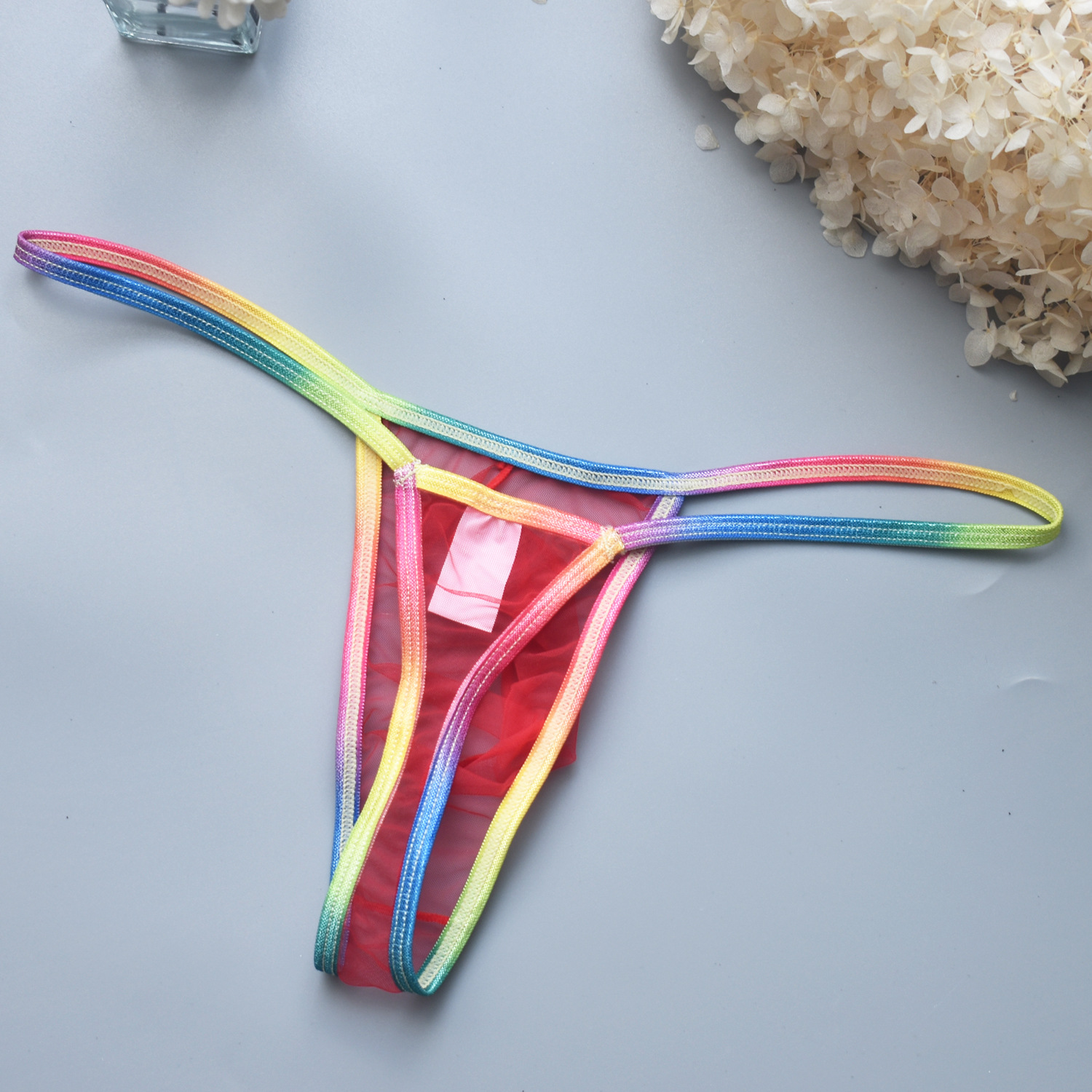 Passion Peng Bai men's thong men's sexy low waist transparent bag man show temptation men's high elastic underwear B901