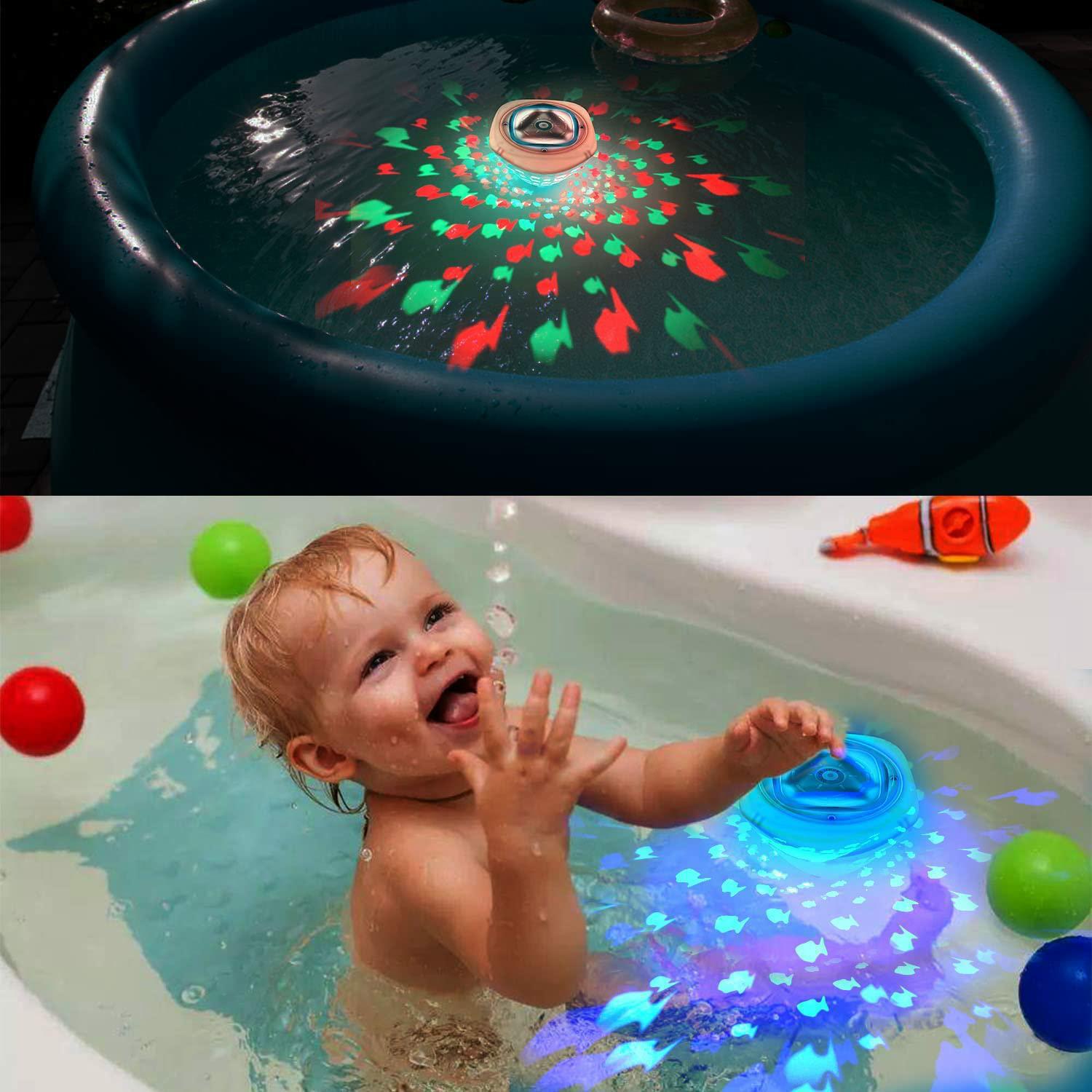 Cross-Border LED smart small fish projection lamp bath lamp underwater swimming pool lamp colorful atmosphere lamp diving lamp decorative lamp