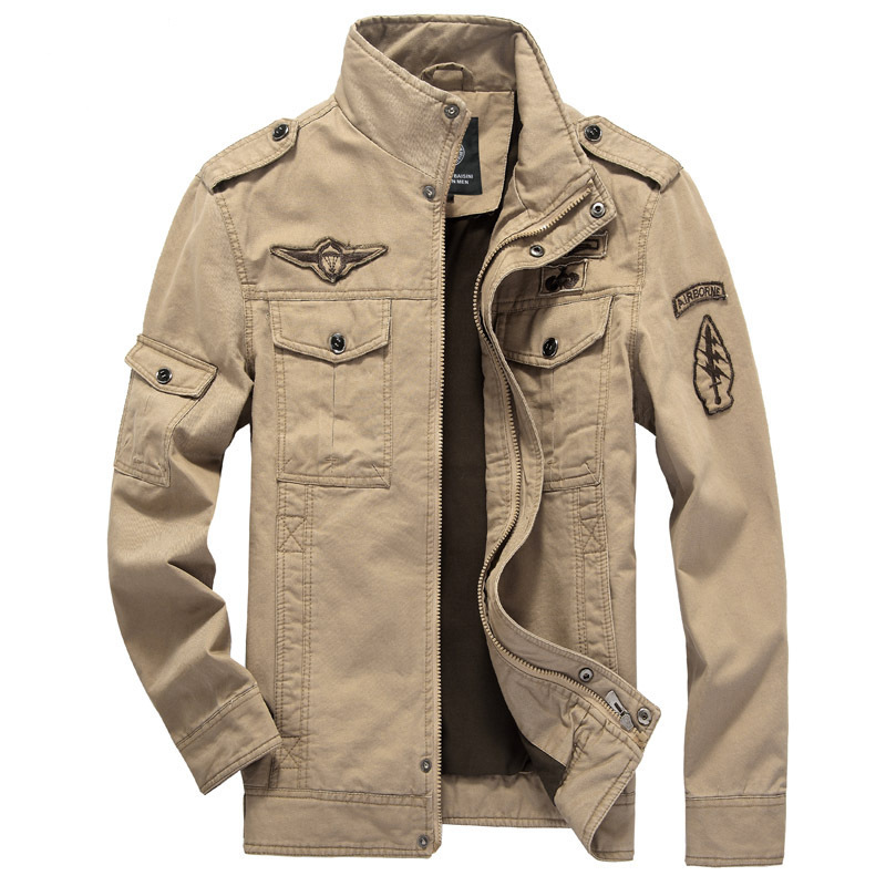 2024 Outdoor Spring and Autumn Cross-border Foreign Trade Amazon AliExpress Spring and Autumn Jacket Men's Military Cotton Jacket Men's Wear
