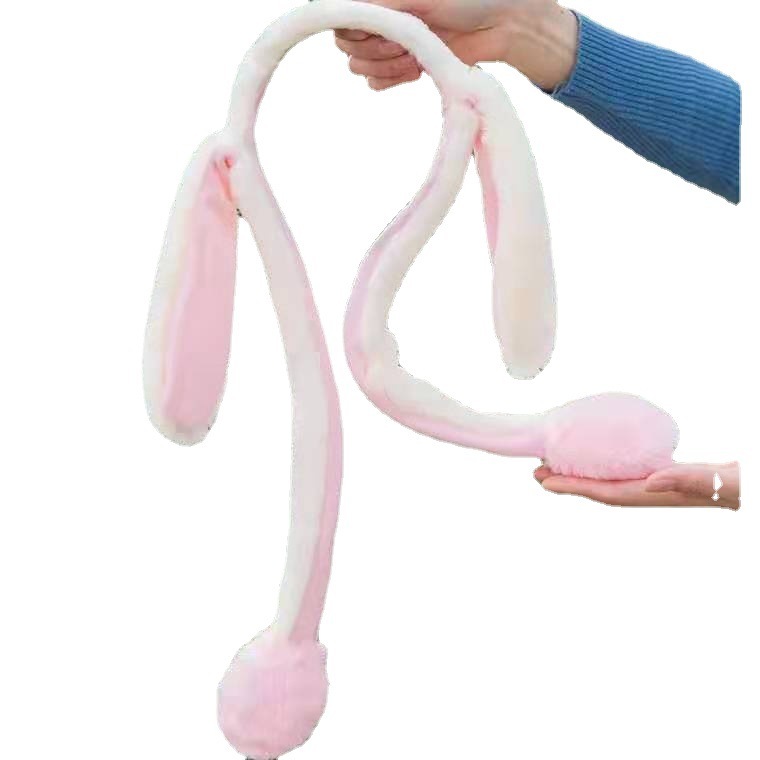 スポットの熱売振音が同じで動くウサギの耳のカチューシャが耳をつまんで動くledランプのかわいいエアバッグ帽|undefined