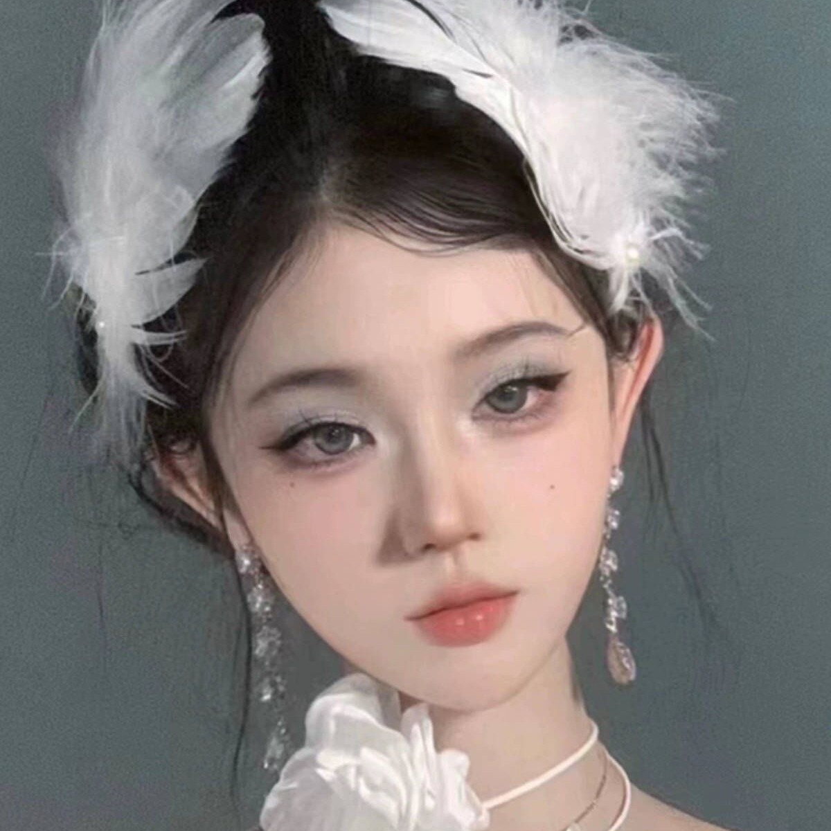 White Swan Feather Headwear Ballet Princess Hairpin Bride Wedding Clip Hair Accessories Wedding Accessories Bridesmaid Side Clip_voghion.com