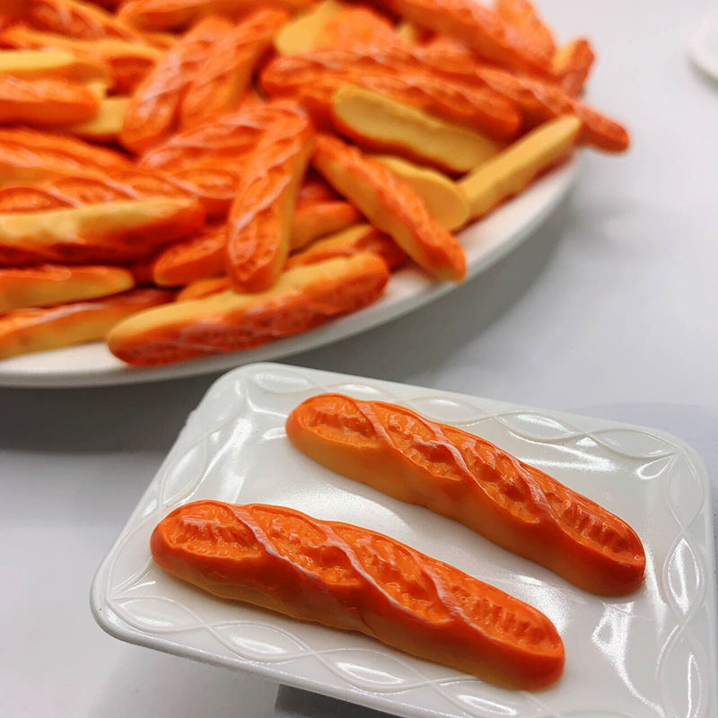 Food and play miniature baguette food resin accessories cream glue mobile phone case handmade homemade jewelry material bag wholesale
