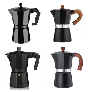Cross-border spot 3 cups 6 cups Italian household octagonal aluminum mocha pot finishing European coffee pot