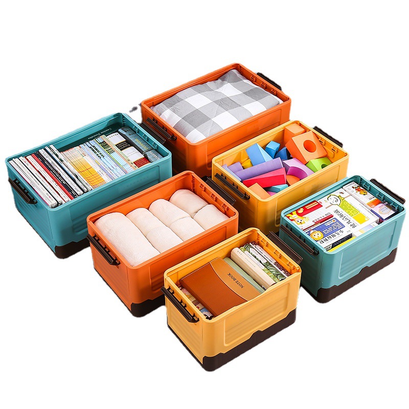 Storage box wholesale household foldable car trunk dormitory book box sundries clothes extra large finishing box