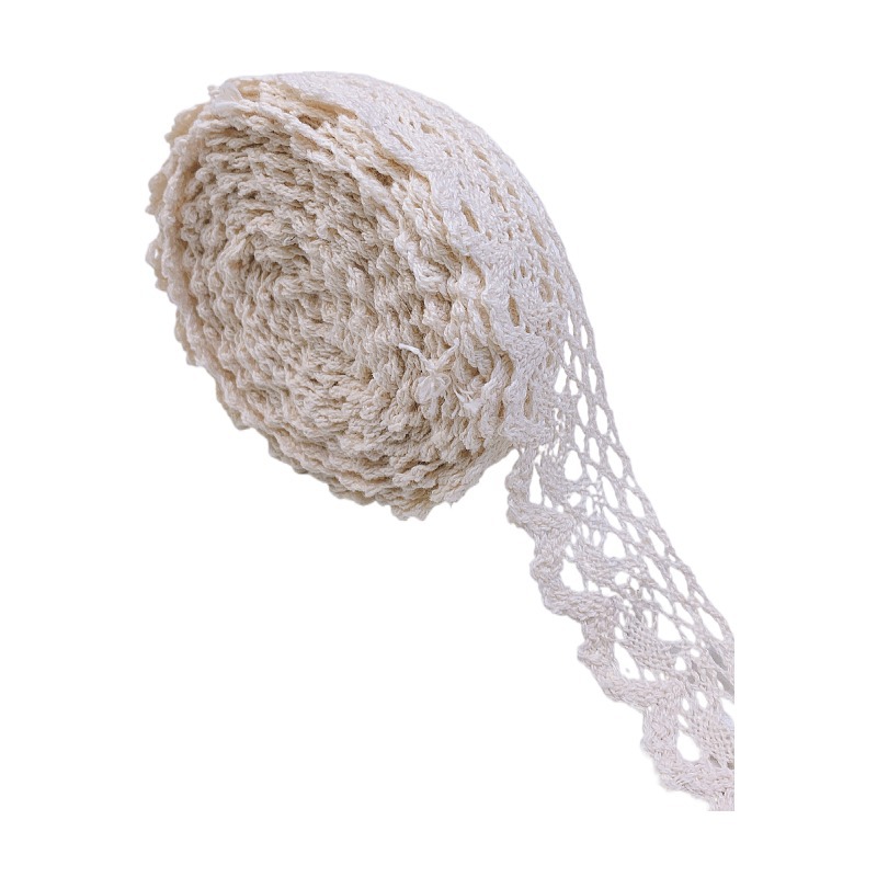 5 yards a roll of cotton lace in stock embroidery bar code lace 2.7 cross-border clothing accessories small packaging