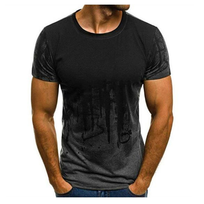 Cross-border summer men's 3D camouflage short sleeve plus size men's casual half sleeve T-shirt bottoming shirt one-piece delivery
