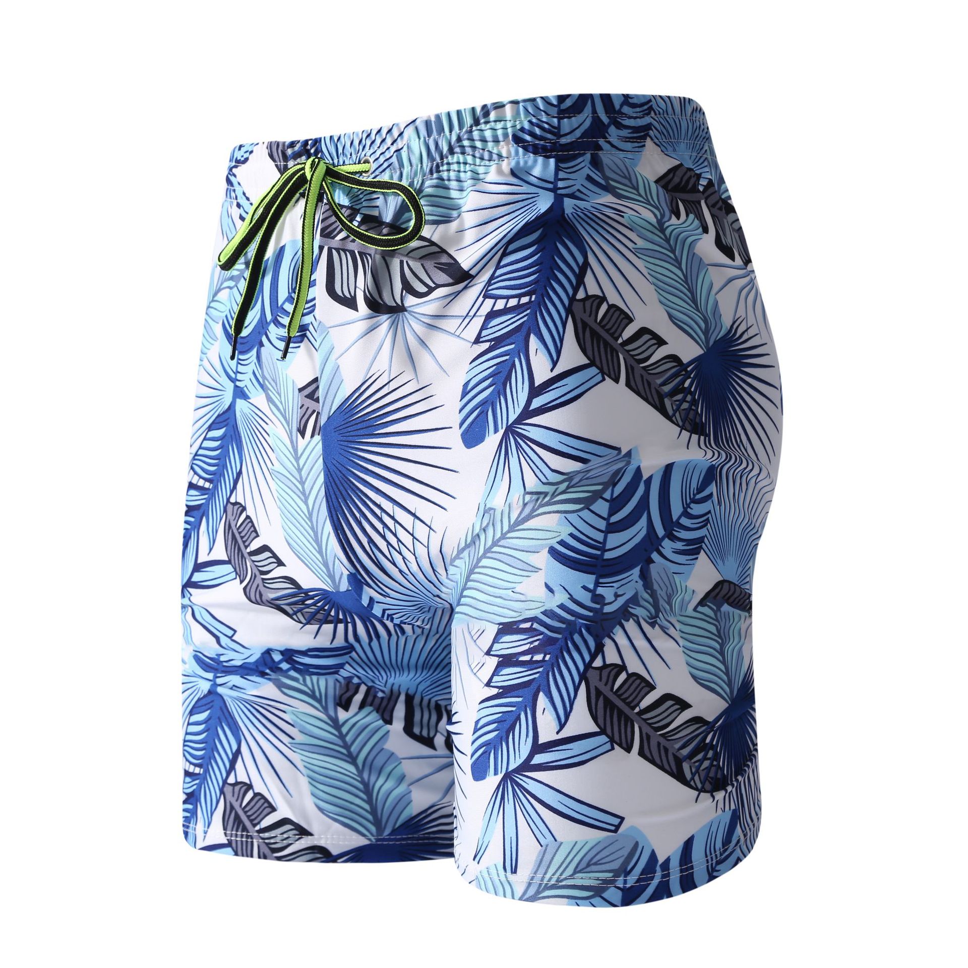 Men's five-point beach pants swimming trunks men's swimming trunks loose hot spring seaside small in stock wholesale