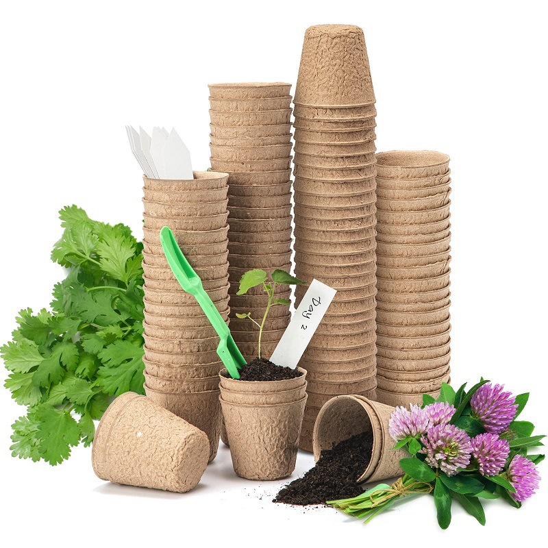 Cross-border Seed Startup Plate Degradable Seedling Bowl Pulp Seedling Cup Plant Pot Seed Germination Planting Tools