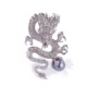 Zodiac-dragon playing beads-005 Silver
