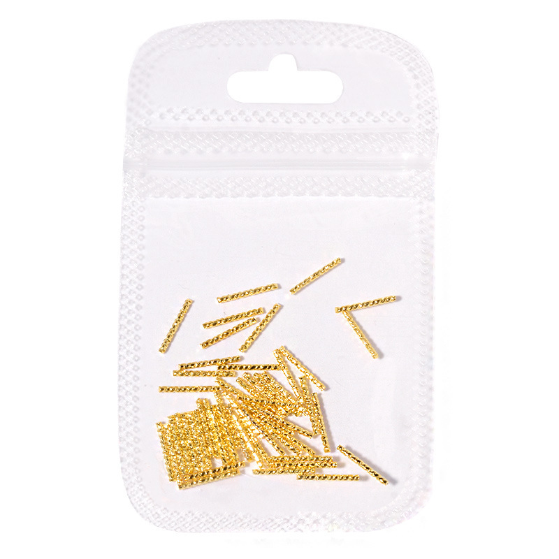 Nail Art Jewelry Japanese Rivet Star Moon Jewelry Gold Bar Curved Stick Metal Patch Nail Jewelry All Copper Nail Art Rivet