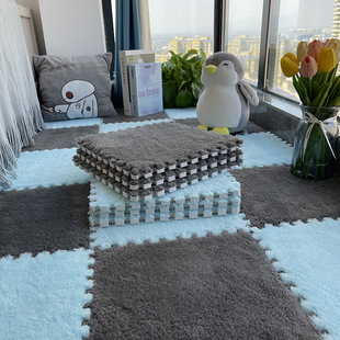 Plush Bedside Carpet Bedroom ins Style Children's Room Full Shop Household Full Shop Cuttable Foam Stitching Floor Mat