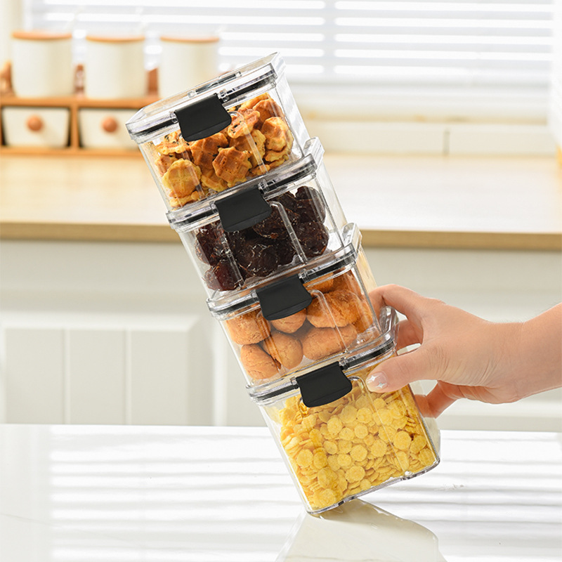 Anhui-Mongolia Simple Grain Box Food Sealed Jar Stackable Moisture-Proof Insect-Proof Snack Storage Box Storage Jar